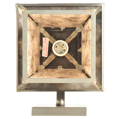 Meyda Lighting Stillwater 8" Craftsman Brown Tall Pine Trees Wall Sconce With Silver Mica Shade Glass