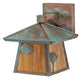 Meyda Lighting Stillwater 8" Verdigris Ginkgo Straight Arm Wall Sconce With Beige Flemish Shade Glass