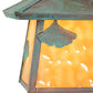 Meyda Lighting Stillwater 8" Verdigris Ginkgo Straight Arm Wall Sconce With Beige Flemish Shade Glass