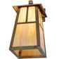 Meyda Lighting Stillwater 8" Vintage Brass "T" Mission Wall Sconce With Beige Iridescent Shade Glass