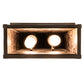 Meyda Lighting Stillwater 9" 2-Light Craftsman Brown Double Bar Mission Wall Sconce With Silver Mica Shade Glass