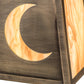 Meyda Lighting Stillwater 9" Antique Brass Crescent Moon Wall Sconce With Travertine Idalight Shade Glass