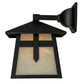 Meyda Lighting Stillwater 9" Craftsman Brown Cross Mission Solid Mount Wall Sconce With White Opal Art Shade Glass