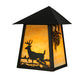 Meyda Lighting Stillwater 9" Craftsman Brown Custom Wall Sconce With Beige Shade Glass