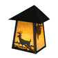 Meyda Lighting Stillwater 9" Craftsman Brown Custom Wall Sconce With Beige Shade Glass