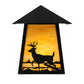 Meyda Lighting Stillwater 9" Craftsman Brown Custom Wall Sconce With Beige Shade Glass