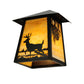 Meyda Lighting Stillwater 9" Craftsman Brown Custom Wall Sconce With Beige Shade Glass