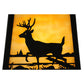 Meyda Lighting Stillwater 9" Craftsman Brown Custom Wall Sconce With Beige Shade Glass