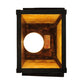 Meyda Lighting Stillwater 9" Craftsman Brown Custom Wall Sconce With Beige Shade Glass
