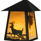 Meyda Lighting Stillwater 9" Craftsman Brown Custom Wall Sconce With Beige Shade Glass