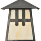 Meyda Lighting Stillwater 9" Craftsman Brown Double Cross Mission Wall Sconce With Beige Art Shade Glass