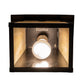 Meyda Lighting Stillwater 9" Craftsman Brown Hill Top Wall Sconce With Beige Iridescent Shade Glass