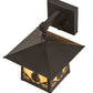 Meyda Lighting Stillwater 9" Craftsman Brown Mountain Pine Wall Sconce With Beige Iridescent Shade Glass