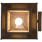 Meyda Lighting Stillwater 9" Craftsman Brown Mountain Pine Wall Sconce With Beige Iridescent Shade Glass