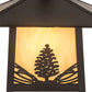 Meyda Lighting Stillwater 9" Craftsman Brown Mountain Pine Wall Sconce With Beige Iridescent Shade Glass