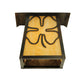 Meyda Lighting Stillwater 9" Craftsman Brown Shamrock Wall Sconce With Beige Art Shade Glass
