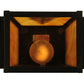 Meyda Lighting Stillwater 9" Craftsman Brown Tall Pine Wall Sconce With Beige Art Shade Glass