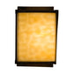 Meyda Lighting Stillwater 9" Craftsman Brown Winter Pine Wall Sconce With Beige Art Shade Glass