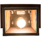 Meyda Lighting Stillwater 9" Craftsman Brown With Highlights Deer Lodge Wall Sconce With Orange & Blue Shade Glass