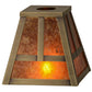 Meyda Lighting Stillwater 9" T Mission Antique Brass Frame With Amber Mica Shade Glass