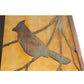 Meyda Lighting Stillwater 9" Vintage Copper Song Bird Wall Sconce With Beige Iridescent Shade