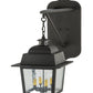 Meyda Lighting Stockwell 15" 4-Light Wrought Iron Hanging Lantern Wall Sconce With Clear Seeded Shade Glass