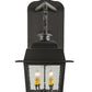 Meyda Lighting Stockwell 15" 4-Light Wrought Iron Hanging Lantern Wall Sconce With Clear Seeded Shade Glass