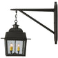 Meyda Lighting Stockwell 15" 4-Light Wrought Iron Hanging Lantern Wall Sconce With Clear Seeded Shade Glass