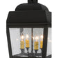 Meyda Lighting Stockwell 17" 4-Light Wrought Iron Hanging Lantern Pendant Light With Clear Seeded Shade Glass