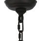 Meyda Lighting Stockwell 17" 4-Light Wrought Iron Hanging Lantern Pendant Light With Clear Seeded Shade Glass