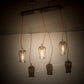 Meyda Lighting Stolo 33" 3-Light Island Pendant Light With Clear Shade Glass