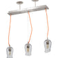 Meyda Lighting Stolo 33" 3-Light Island Pendant Light With Clear Shade Glass