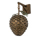 Meyda Lighting Stoneycreek 11" Antique Copper Pinecone Hanging Wall Sconce
