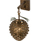 Meyda Lighting Stoneycreek 11" Antique Copper Pinecone Hanging Wall Sconce