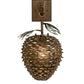 Meyda Lighting Stoneycreek 11" Antique Copper Pinecone Hanging Wall Sconce