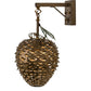 Meyda Lighting Stoneycreek 11" Antique Copper Pinecone Hanging Wall Sconce