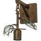 Meyda Lighting Stoneycreek 11" Antique Copper Pinecone Hanging Wall Sconce