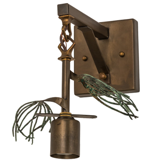 Meyda Lighting Stoneycreek 11" Antique Copper Pinecone Hanging Wall Sconce