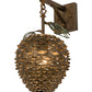 Meyda Lighting Stoneycreek 11" Antique Copper Pinecone Hanging Wall Sconce