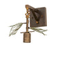 Meyda Lighting Stoneycreek 11" Dark Burnished Antique Copper & Green Needles Hanging Wall Sconce