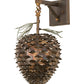 Meyda Lighting Stoneycreek 11" Dark Burnished Antique Copper & Green Needles Hanging Wall Sconce