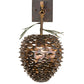 Meyda Lighting Stoneycreek 11" Dark Burnished Antique Copper & Green Needles Hanging Wall Sconce