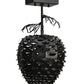 Meyda Lighting Stoneycreek 11" Timeless Bronze and Green Verdigris Pinecone Semi-flush Mount Ceiling Light