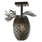 Meyda Lighting Stoneycreek 13" Timeless Bronze Pinecone Semi-flush Mount Ceiling Light