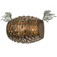 Meyda Lighting Stoneycreek 14" 2-Light Antique Copper Pinecone Wall Sconce