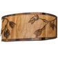 Meyda Lighting Stoneycreek 17" 2-Light Dark Burnished Transparent Copper Mountain Pine Wall Sconce With New Mica Acrylic Shade
