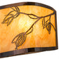 Meyda Lighting Stoneycreek 17" 2-Light Dark Burnished Transparent Copper Mountain Pine Wall Sconce With New Mica Acrylic Shade
