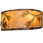 Meyda Lighting Stoneycreek 17" 2-Light Dark Burnished Transparent Copper Mountain Pine Wall Sconce With New Mica Acrylic Shade