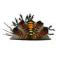Meyda Lighting Stoneycreek Pinecone 16" 2-Light Antique Copper Wall Sconce With Silver Mica Shade Glass