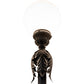 Meyda Lighting Strasbourg 30" 3-Light Fine Textured Black Wall Sconce With White Shade Glass